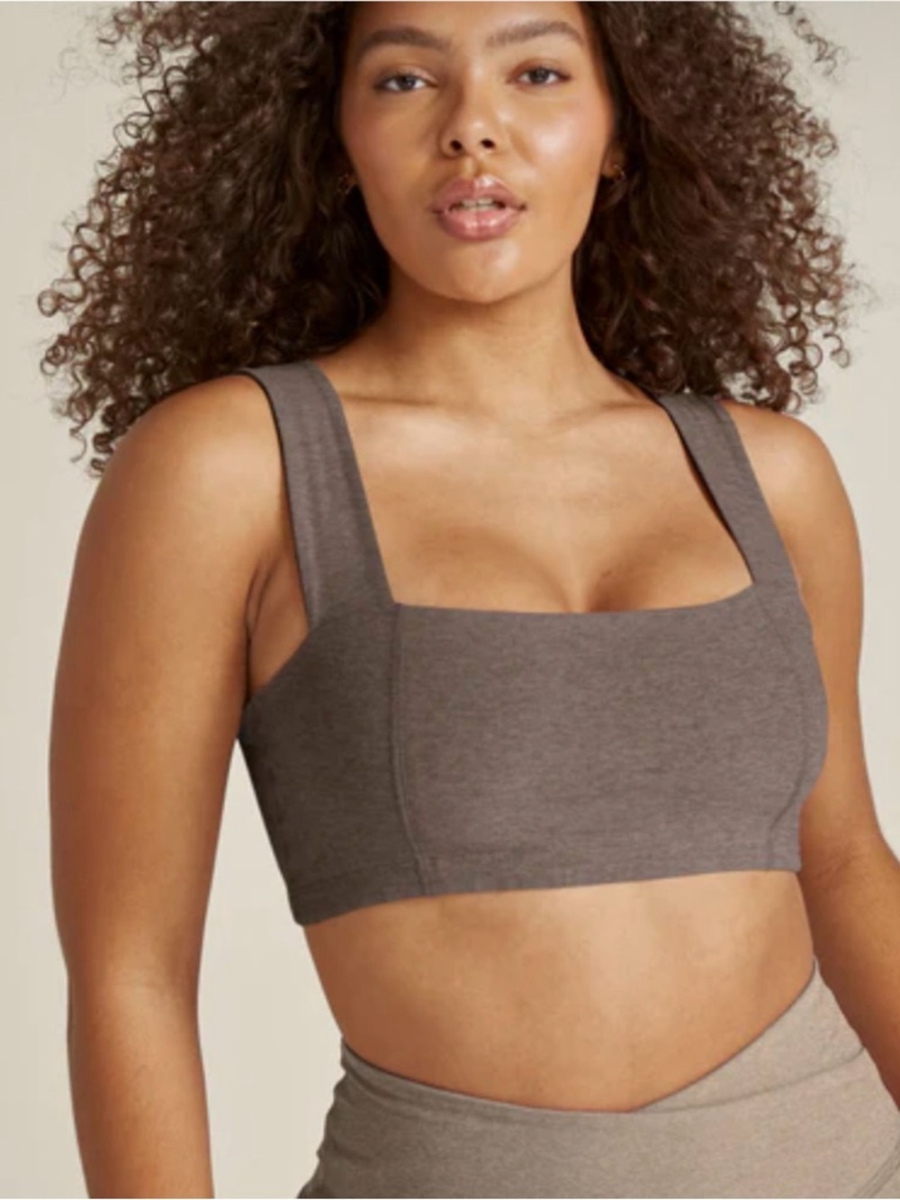 Beyond Yoga Spacedye Squared Bra, Soft Umber Heather / M, NWT